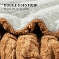 thumbnail image 3 of EVERGRACE Jacquard Boho Sherpa Fleece Throw Blanket for Couch, Super Soft Cozy Fuzzy Plush Blankets for All Seasons, Reversible Thick Warm Blanket for Bed, Sofa, Burnt Orange, 50'' x 60'', 3 of 7