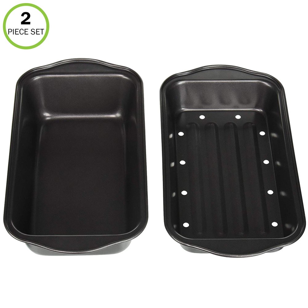 Evelots Meatloaf PanDrains FatNon StickCooking/BakingMore Flavor2