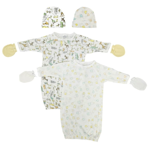 Bambini Layette Unisex Newborn Baby 6 Piece Gown Set