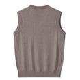 thumbnail image 3 of Styesk Débardeurs Hommes Couleur Unie Tricot Col Rond Couvre-Tête Élastique Pull, 3 of 3