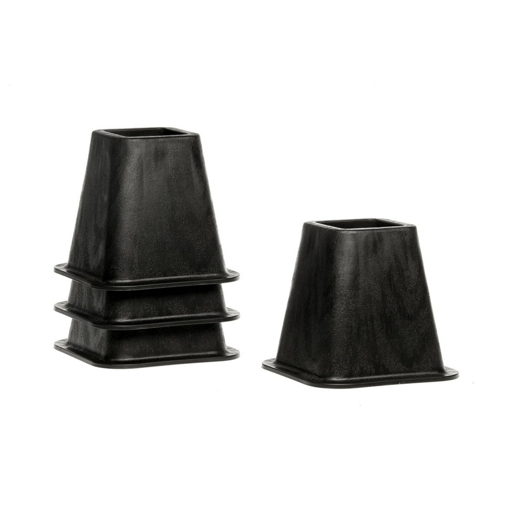 Structures 6 inch HeavyDuty Bed Risers Set Of 4 Black Walmart