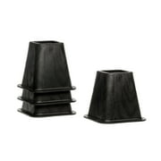 Structures 6 inch HeavyDuty Bed Risers Set Of 4 Black