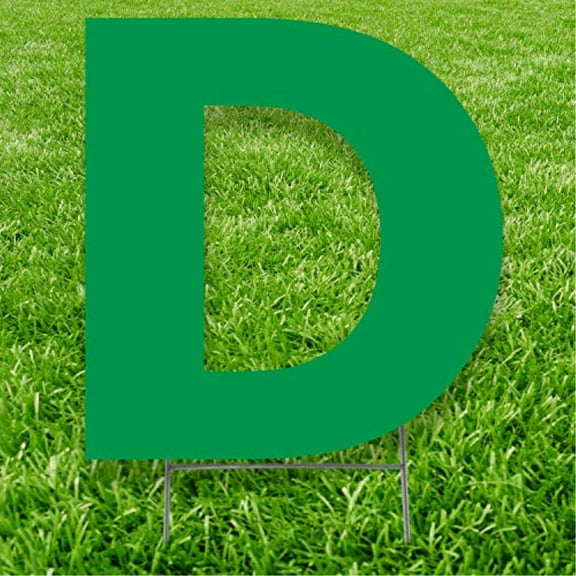 Green Letter D 20 inches tall