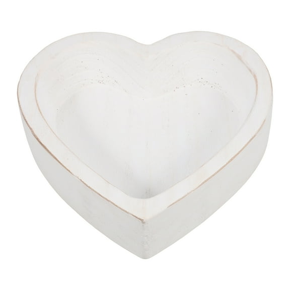 USHOBE wood fruit plate Wood Heart Shape Tray Couples Tea Party 1Pcs