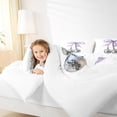 thumbnail image 4 of Feelyou Dreamy Bowknot Kids Full Size Comforter Sets, Futuristic Disco Ball Bedding Comforter Set, Kawaii Cartoon Cherry Reversible Bedding Sets, Breathable Home Decor, 3pcs, 4 of 8