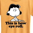 thumbnail image 3 of Peanuts - This Is How Eye Roll - Women's Short Sleeve Graphic T-Shirt, 3 of 7
