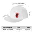 thumbnail image 3 of Red Splatter Pattern Flat Bill Hats for Men Snapback Skull Skateboard Hats Baseball Cap, 3 of 7