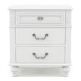 thumbnail image 6 of Furniture of America Mondu 3-Piece White Wood Bedroom Set - Twin + 2 Nightstands, 6 of 14
