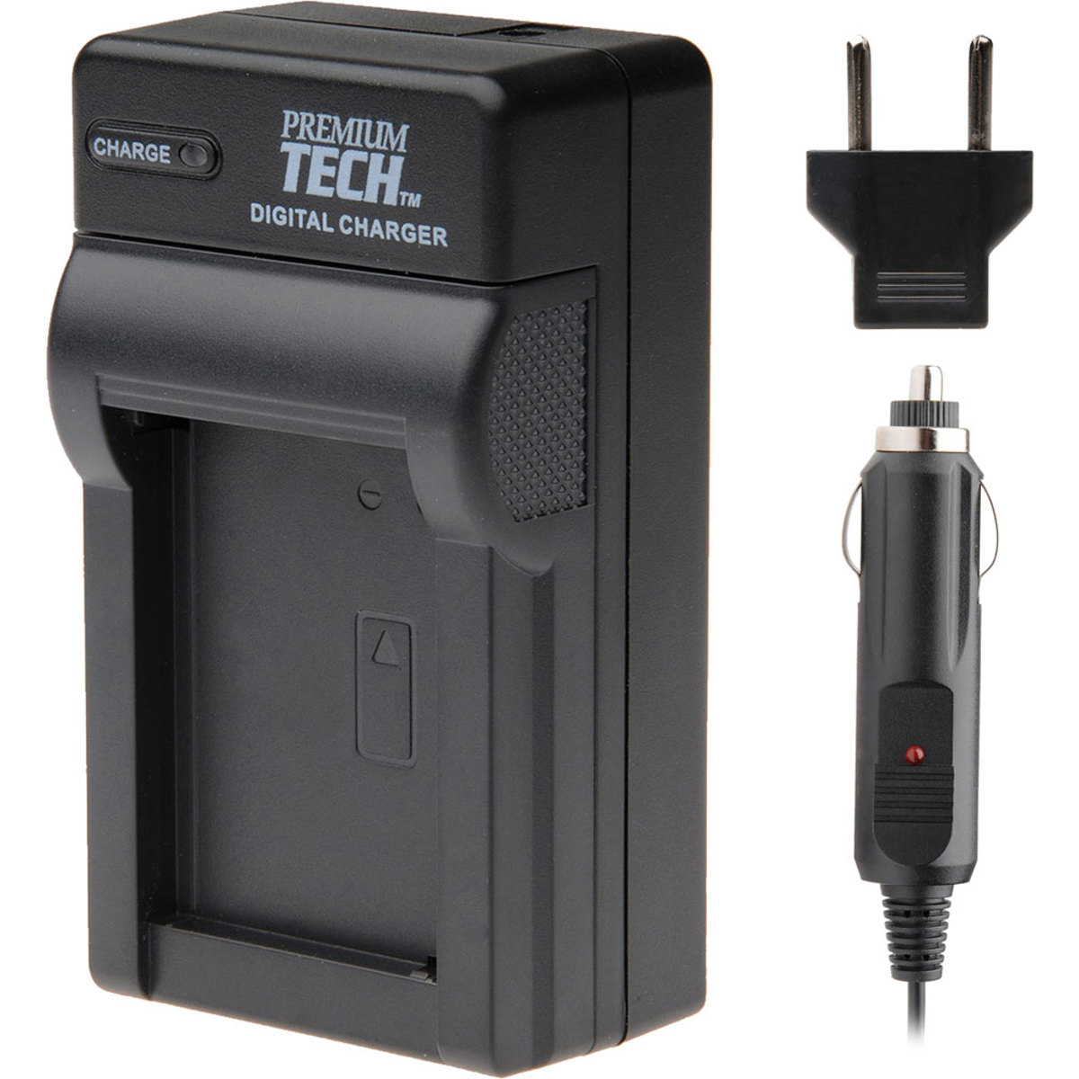 Adorama PT-37 AC/DC Rapid 4.2 volt Battery Charger for Panasonic CGA-S005/CGA-S007/CGA-S008, Samsung IA-BH125C & Fuji Np70 Batteries