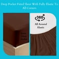 thumbnail image 4 of Universal V Berth 3 Piece 100% Egyptian Cotton 800TC The Best Boat V Berth Bedding Fits mattresses up to 15” Depth Durable & Easy Washable - Great Gift for Boaters ( Chocolate ), 4 of 4