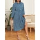 thumbnail image 5 of Vestido de talla grande para mujer Vestido informal con estampado floral de manga larga Irfora Vestido, 5 of 7