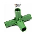 thumbnail image 2 of Greenhouse Frame Connector, Greenhouse Frame Furniture Connector, 10 Pieces Garden Frame Connection Kit 16mm Greenhouse Frame Stabilizer Bracket (4 Way Right Angle), 2 of 5