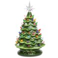 thumbnail image 1 of Sapin de Noël de Table en Céramique Prééclairé avec Lumières Multicolores, 1 of 5