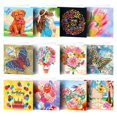 thumbnail image 1 of Tarjetas de Navidad de 12 piezas, pintura de diamantes, tarjetas de felicitación, bordado de diamantes 5D, conjunto de mosaico de diamantes DIY, regalos de navidad, 1 of 4