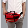 thumbnail image 7 of Empty EMS Waterproof Nylon Emergency Portable Crossbody Bag Medical First Aid Belt Bag for Outdoor Travel Students Rescue (Empty Black Bag), 7 of 7