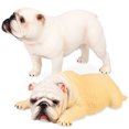 thumbnail image 1 of FELTECHELECTR Figura de bulldog de 2 piezas, figura de perro mascota, simulación de animales, adorno para el hogar, la oficina y el jardín., 1 of 5