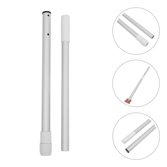 Alasum White Aluminum Alloy Extension Pole for Pool Safety Equipment, Lightweight Replacement Handle, Swimming Pool Tool, 1 Piece