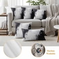 thumbnail image 6 of Pack of 2 Outdoor Pillow Covers 16x16 Inch Waterproof Black Gray White Throw Pillow Covers,Decorative Couch Pillow Case Sham Minimalism Abstract Ombre Aesthetic Patio Garden Pillowcases Cushion Cover, 6 of 8