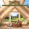 thumbnail image 6 of KAMEROUT Inflatable Tent for Camping, 8-10 Person Inflatable House Tent with Skylight & Stove Jack, Waterproof Oxford Blow Up Air Tent with Pump, Quick Setup Luxury Glamping Cabin Tent, Khaki, 6 of 10