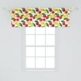 thumbnail image 2 of Ambesonne Fruit Window Valance, Graphic Colored Cherries, 54" X 18", Red Yellow Green, 2 of 3