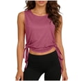 thumbnail image 2 of BiZtdJrK Débardeurs Tendance pour Femmes, Sans Manches, Col Rond, Légers, Amples, pour Gym, Sport, Taille Unique, 2 of 9