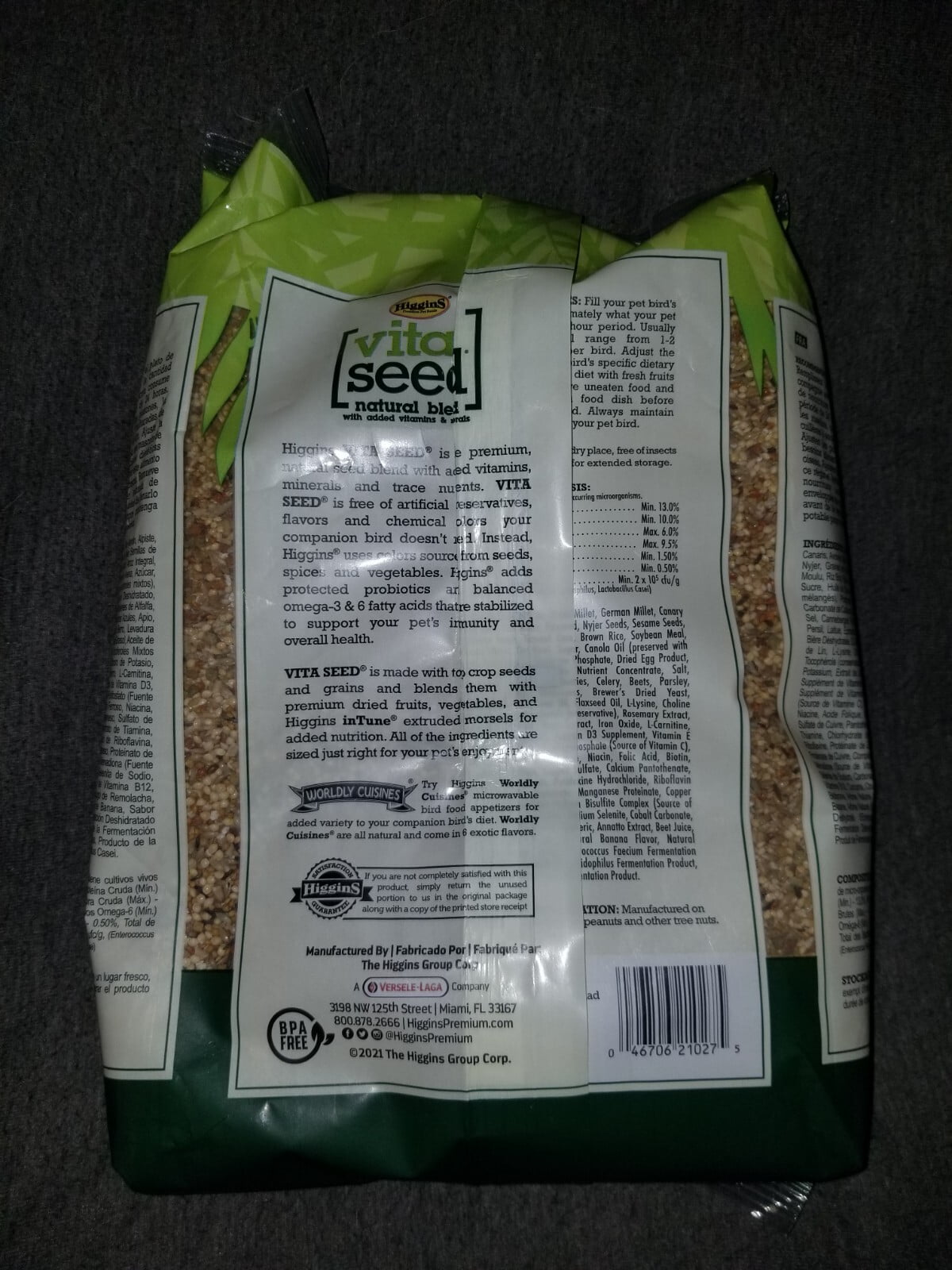 Higgins Vita Seed Finch Bird Food, 5 Lb