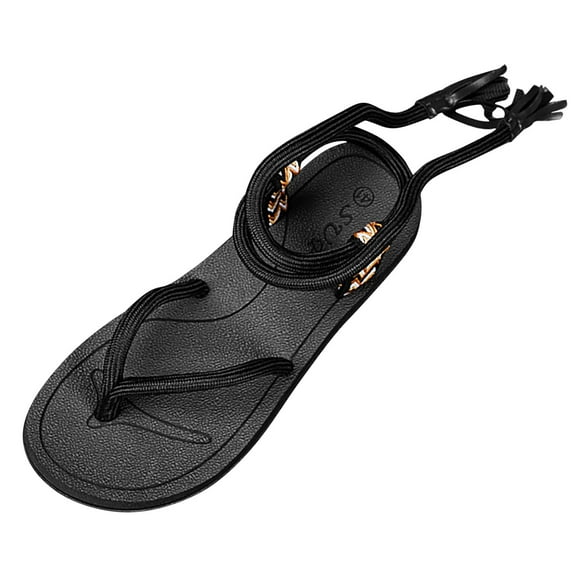 IUJSOY Strappy Flip Flops for Men Summer Lightweight Gladiator Flat Sandals Fashion Beach Shoes