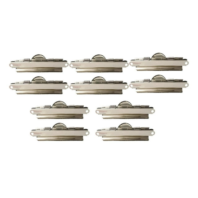 Clips de papel de 10 piezas de papel de 4 pulgadas Accesorios de papelería de largo Centro de archivos de clip de bisagra de metal para dibujo Bolsas