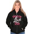 thumbnail image 3 of Happy Valentines Love Day Date Cute Zip Hoodie Sweatshirt Women Brisco Brands S, 3 of 6