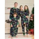 thumbnail image 2 of Conjunto de pijamas navideños 2024 con estampado de Papá Noel y alce, conjuntos a juego para padres e hijos, look familiar, traje de 2 piezas, mameluco para bebé y perro, ropa de Año Nuevo, 2 of 4