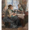 thumbnail image 3 of Carl Wilhelmson 20x22 Black Modern Framed Museum Art Print Titled - Fisherwomen Making Nets, Bohuslan (1894), 3 of 5