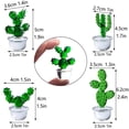 thumbnail image 3 of Figuras H&D HYALINE & DORA hechas a mano con forma de cactus de vidrio soplado, 4 unidades, 3 of 8