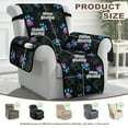 thumbnail image 4 of TSOVTHRID Dog Paw Black Print Recliner Covers Lazy Boy Chair Covers for Reclining Chair Couch Soft Furniture Protector Non-Slip Slipcovers with Elastic Strap for Pets Dog Cat, 4 of 7
