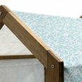 thumbnail image 5 of Feather Pet House, Vintage Monochrome Pattern of Quills and Sun Motifs Design, Outdoor & Indoor Portable Dog Kennel with Pillow and Cover, 5 Sizes, Pale Blue and White, by Ambesonne, 5 of 5
