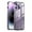 Purple, variant on ELEHOLD for iPhone 14 Pro 6.1 Inch Case with Buckle Safety Lock, Slim Metal Bumper Frame Matte Clear PC Back Glass Lens Film All-Inclusive Camera Lens Full Protection Case for iPhone 14 Pro,Purple