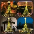 thumbnail image 4 of NITIDSKY Waterfall Christmas Lights,198 LED USB Operated Outdoor Christmas Tree Lights,Warm White, 4 of 7
