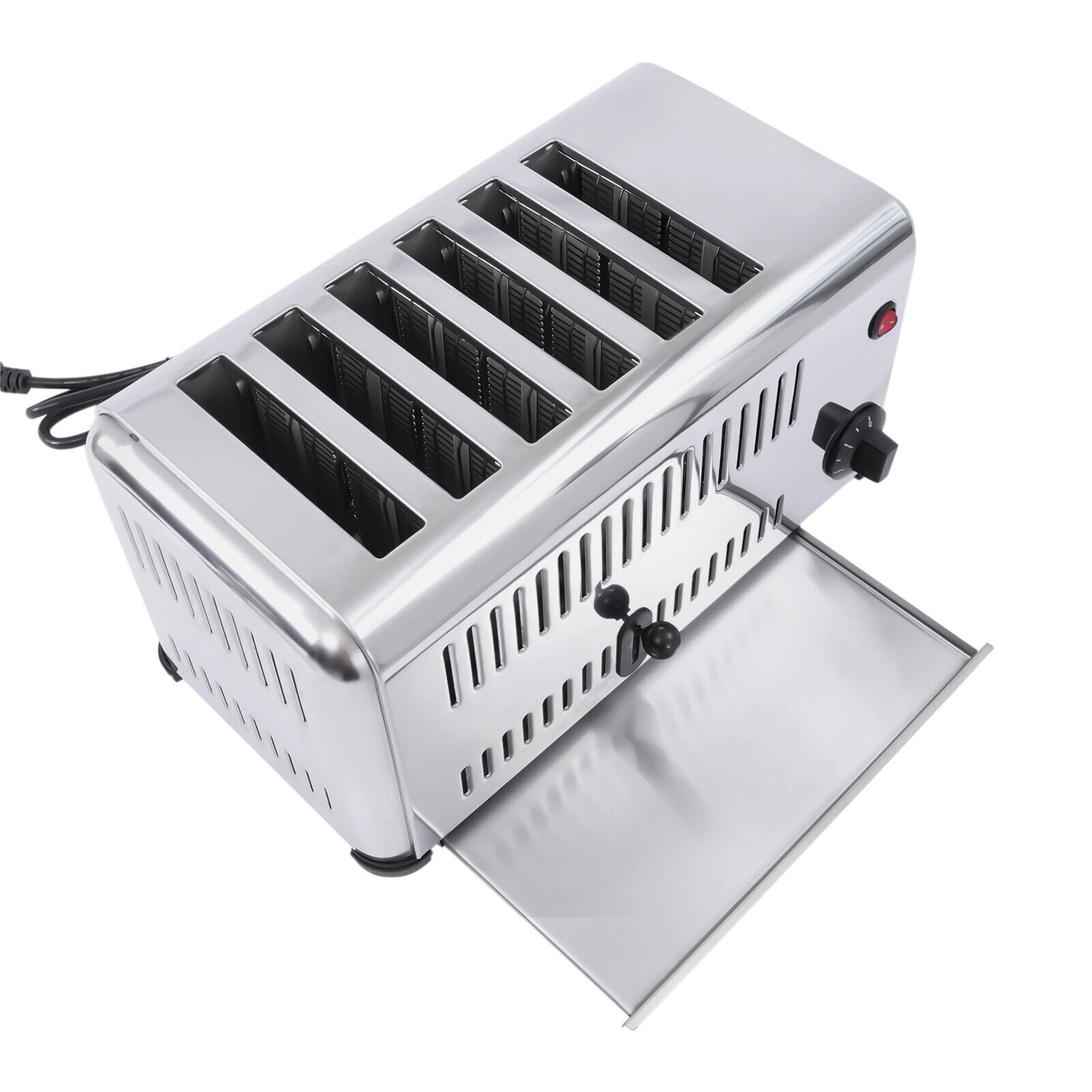 Miumaeov 6-Slice Toaster Stainless Steel Toast Bread Waffle Machine Bread Baking With Timing