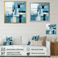thumbnail image 4 of Designart "Geometric Azure And Ivory Sea View" Abstract Floater Framed Wall Art Prints, 4 of 5