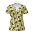 thumbnail image 3 of Naloa Avocado Print T-Shirts Short Sleeve V Neck Tees for Women Fashion Tops Trendy Lightweight Soft Casual Summer Outfits Clothes, 3 of 5