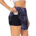 thumbnail image 1 of Balery Mystery House Halloween Night Pantalones cortos deportivos para mujer con forro y dos bolsillos, elásticos, para entrenamiento, gimnasio, yoga-Medium, 1 of 7