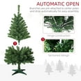 thumbnail image 2 of Christmas Trees HOMCOM 4ft Tall Prelit Artificial Christmas Tree Holiday Décor with 208 Branches, 100 Warm White or Colorful LED Lights, Auto Open,Artificial Christmas Trees, 2 of 9