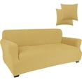 thumbnail image 1 of Housse Extensible Élastique pour Canapé 3 Places, 1 Pce (Beige, Grand), 1 of 6
