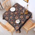 thumbnail image 2 of Pioneer Flower Floral Print Pattern Square Tablecloth, Waterproof Wipeable Spillproof Washable Table Cover for Home Kitchen Party Decor, 52"x52", 2 of 6