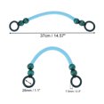 thumbnail image 4 of Unique Bargains 2 Pcs Wooden Beaded Bag Handles Woven Purse Handle Replacement Blue, 4 of 5