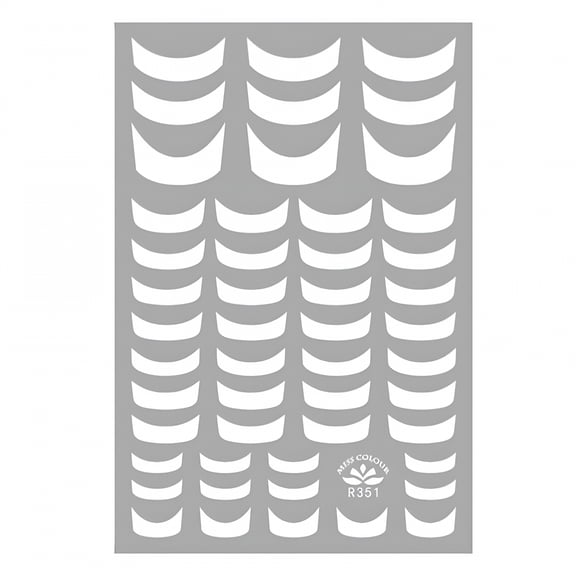 RAGUPEL Nail Art Stickers Decals WHITE French Line Manicure Mani Nail Tips