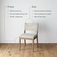 thumbnail image 3 of Nathan James Linus Modern Upholstered Dining Chair, Solid Rubberwood Legs in a Wire-Brushed Light Brown Finish, 3 of 8