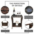 thumbnail image 2 of Tcbosik 2-Tier Side Table with Tempered Glass and PE Wicker Lower Shelf, All-Weather Indoor/Outdoor Accent End Table, Easy to Assemble, Brown, 2 of 8