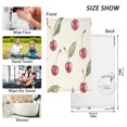 thumbnail image 6 of Yayeee 100% Cotton Hand Towels for Bathroom 16" x 28" Soft Absorbent Kitchen Towel, Beige Cherry, 6 of 7