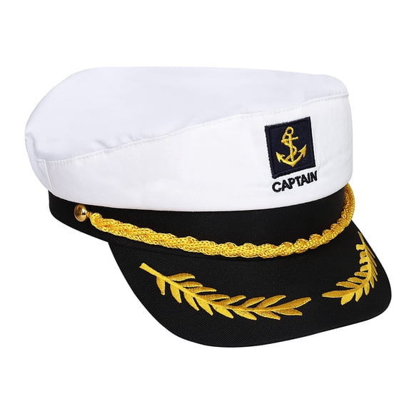 Disfraz de capitán marinero de capitán de capitán, estilo marinero, color blanco
