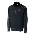 thumbnail image 2 of Men's Cutter & Buck  Navy Tacoma Rainiers  Clique Helsa Performance Half-Zip Knit Pullover, 2 of 3